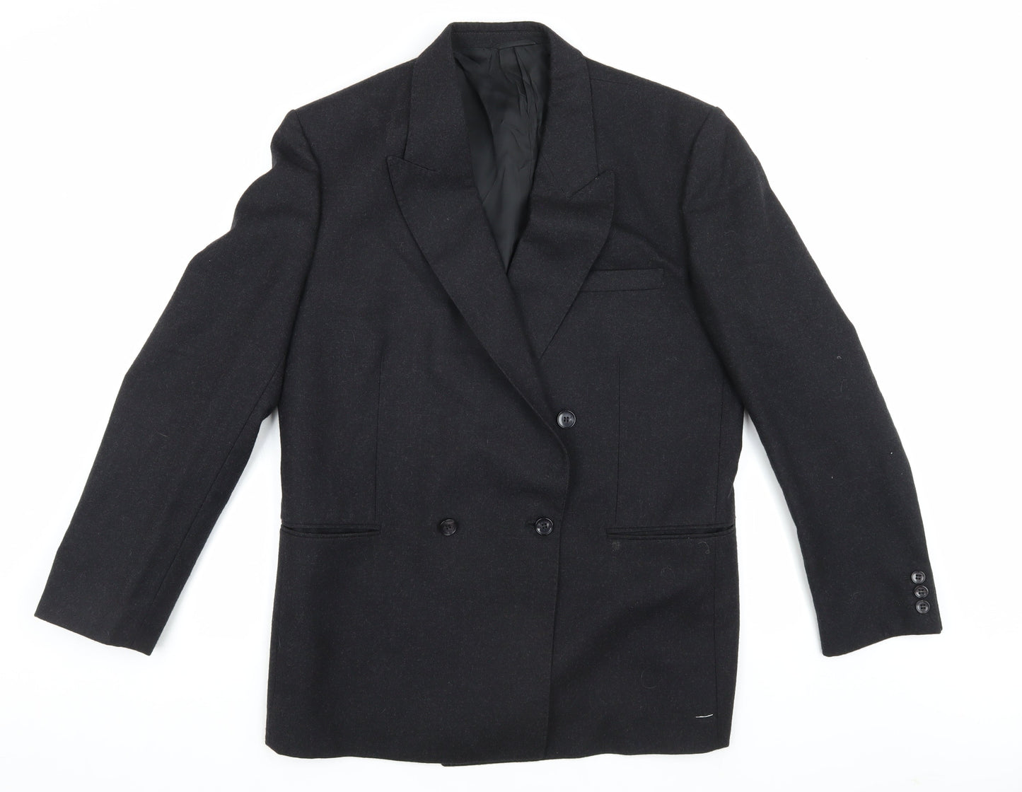 Anthony Loretto Men's Black Double-Breasted Blazer, 40R