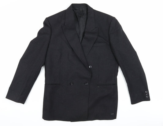 Anthony Loretto Men's Black Double-Breasted Blazer, 40R