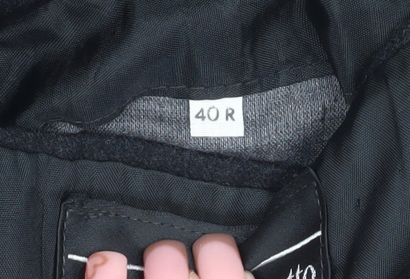 Anthony Loretto Men's Black Double-Breasted Blazer, 40R