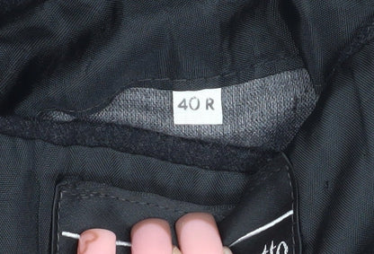 Anthony Loretto Men's Black Double-Breasted Blazer, 40R