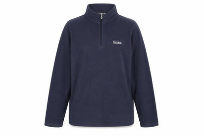 Front view of Regatta unisex blue pullover sweatshirt, size 16, with zip