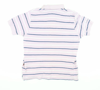 Pierre Cardin Men's White Striped Polo Shirt M