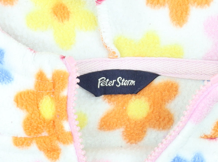 Peter Storm Girls Multicoloured Floral Hoodie 9-10 Years