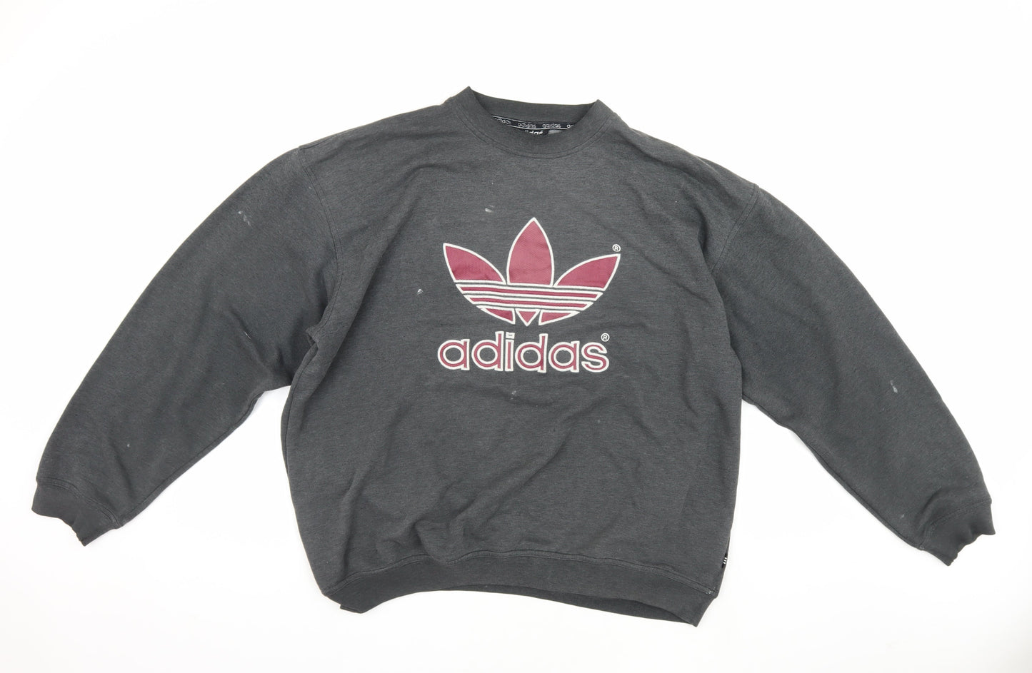 Mens UK Size L adidas Grey Pullover Sweatshirt