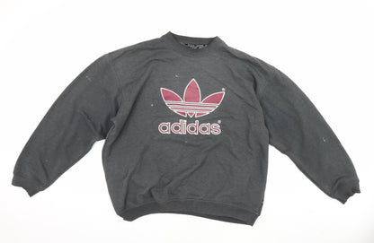 Mens UK Size L adidas Grey Pullover Sweatshirt
