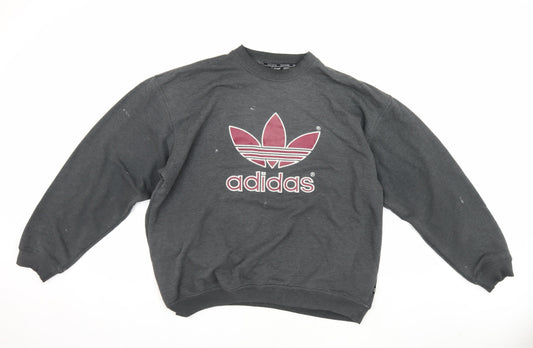 Mens UK Size L adidas Grey Pullover Sweatshirt