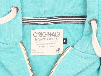 Mens UK Size M JACK & JONES Green Hooded