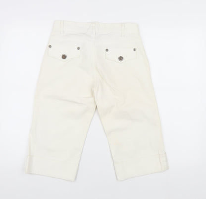 Banana Republic Women's White Chino Shorts 2XS Cotton