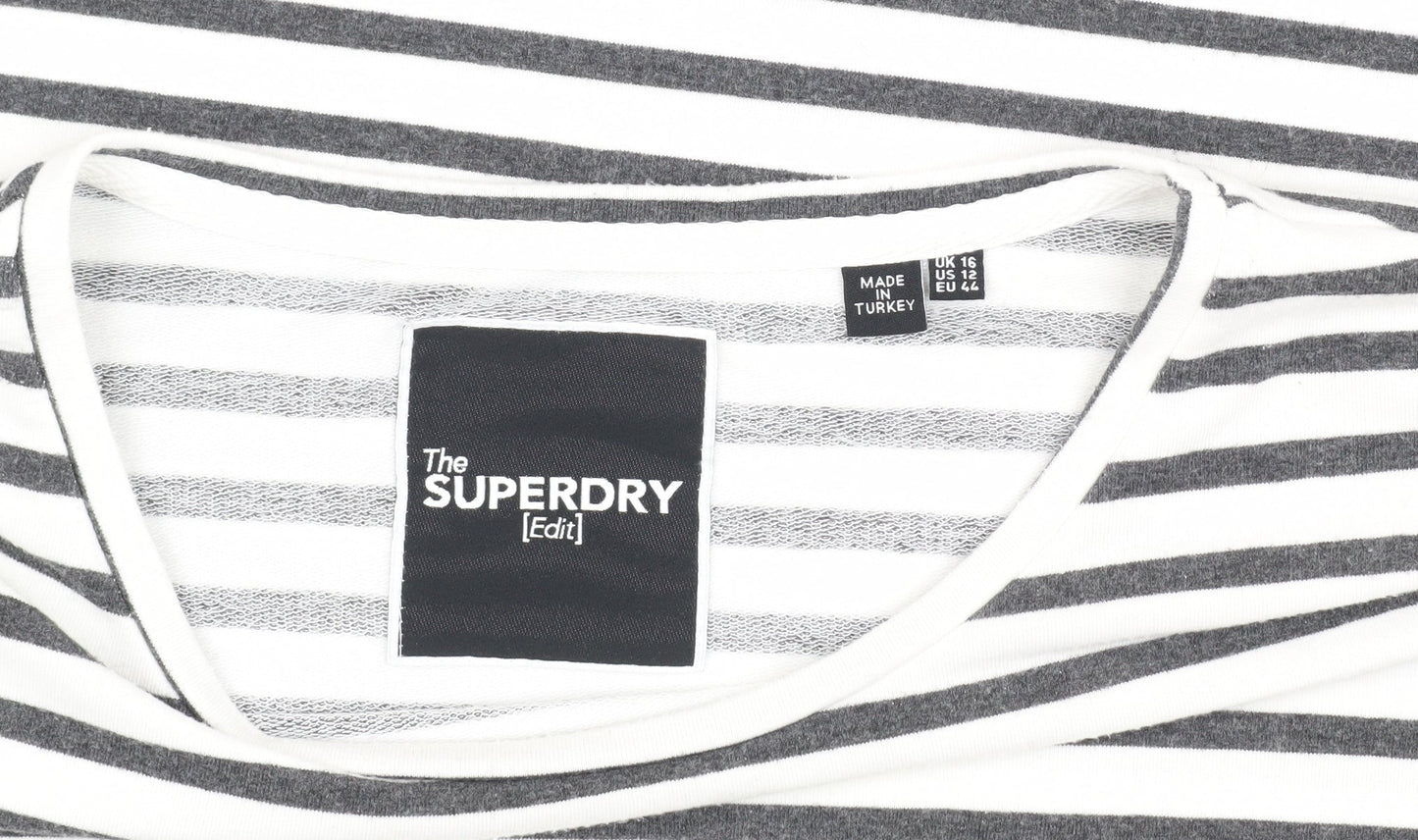 Womens UK Size 16 Superdry White  T-Shirt