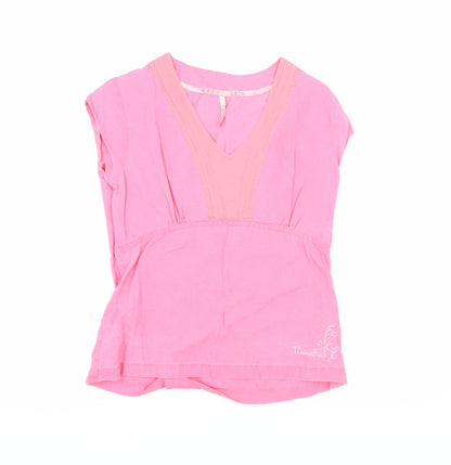 Womens UK Size M Weird Fish Pink  Blouse