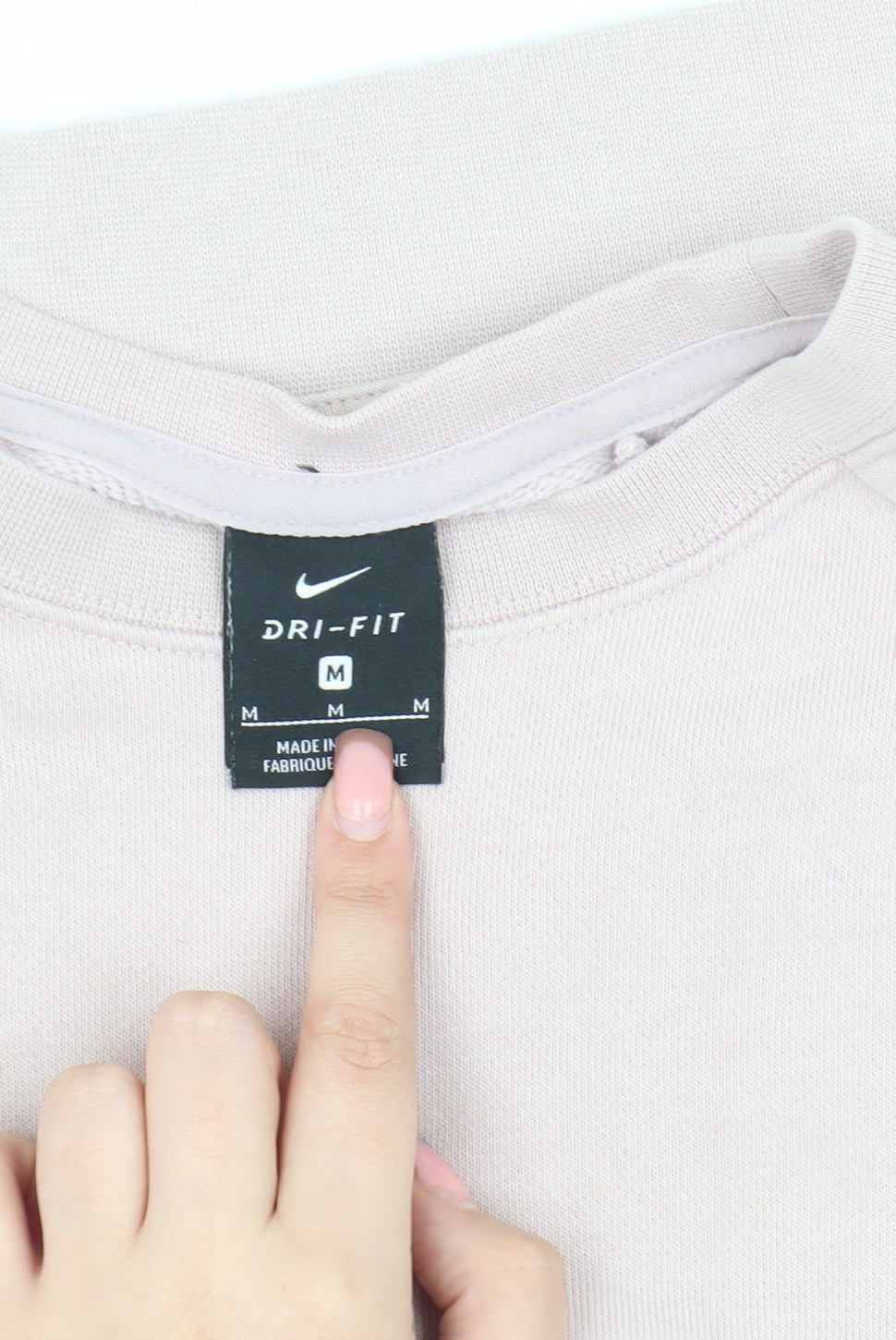 Nike Women's Beige Sweatshirt, Size M, Casual Fit