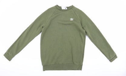 Mens UK Size S adidas Green Pullover Sweatshirt