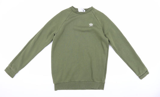 Adidas Men's Green Pullover Sweatshirt Size S