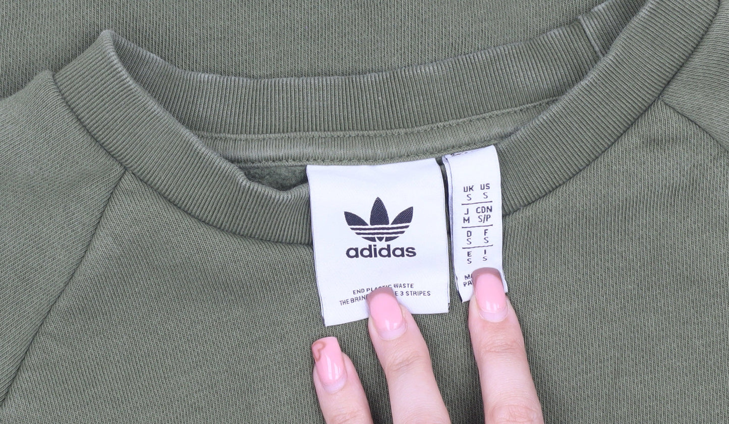 Mens UK Size S adidas Green Pullover Sweatshirt