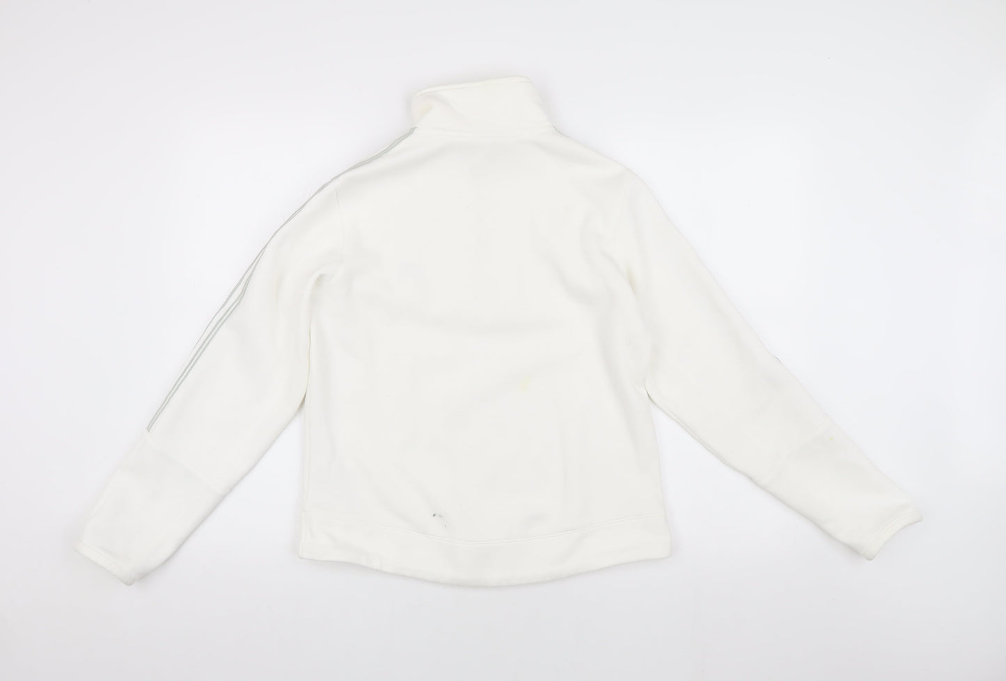 Adidas Women's White 1/4 Zip Sweatshirt, Size 14