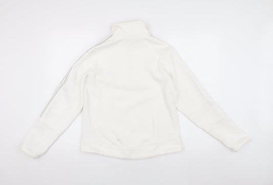 Adidas Women's White 1/4 Zip Sweatshirt, Size 14