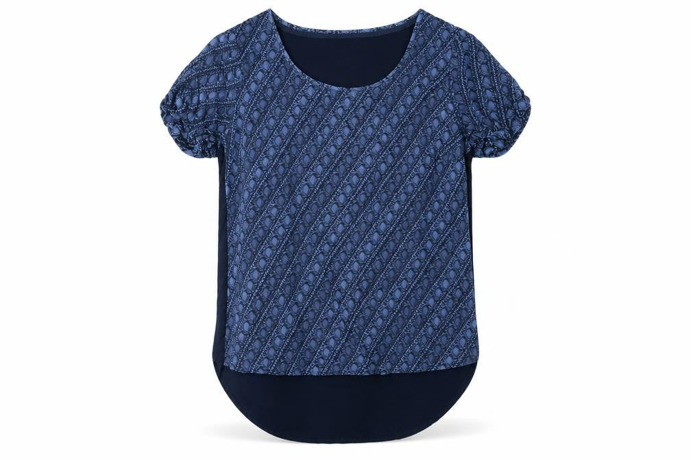 Womens UK Size 8 FatFace Blue Basic T-Shirt