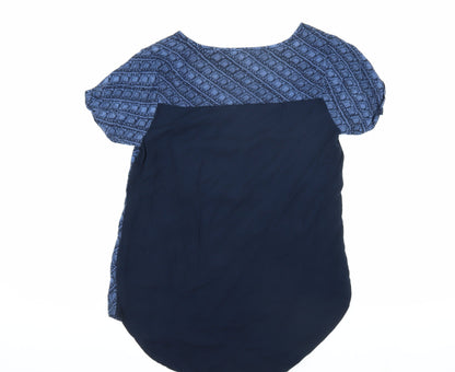 FatFace Women's Blue Geometric T-Shirt Size 8