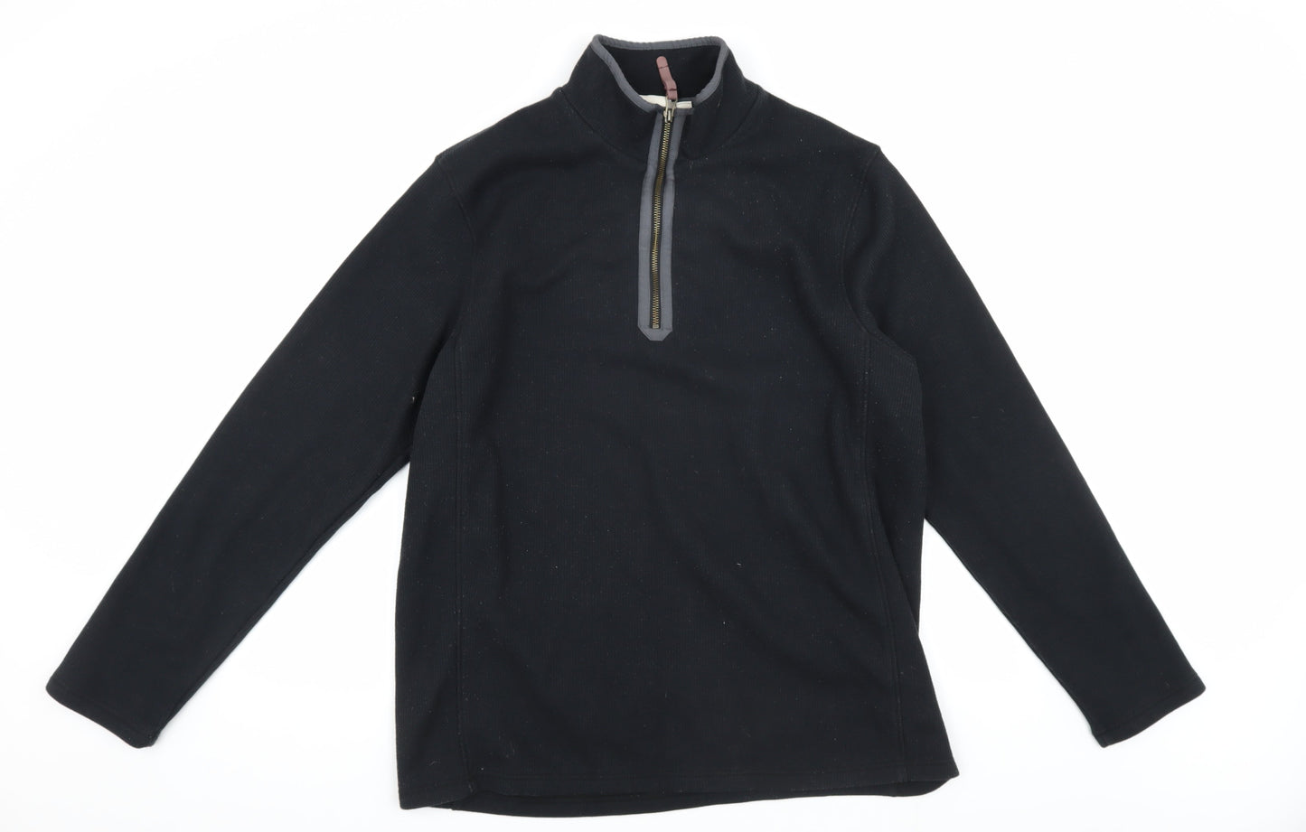 Mens UK Size L Mountain Warehouse Black 1/4 Zip Sweatshirt