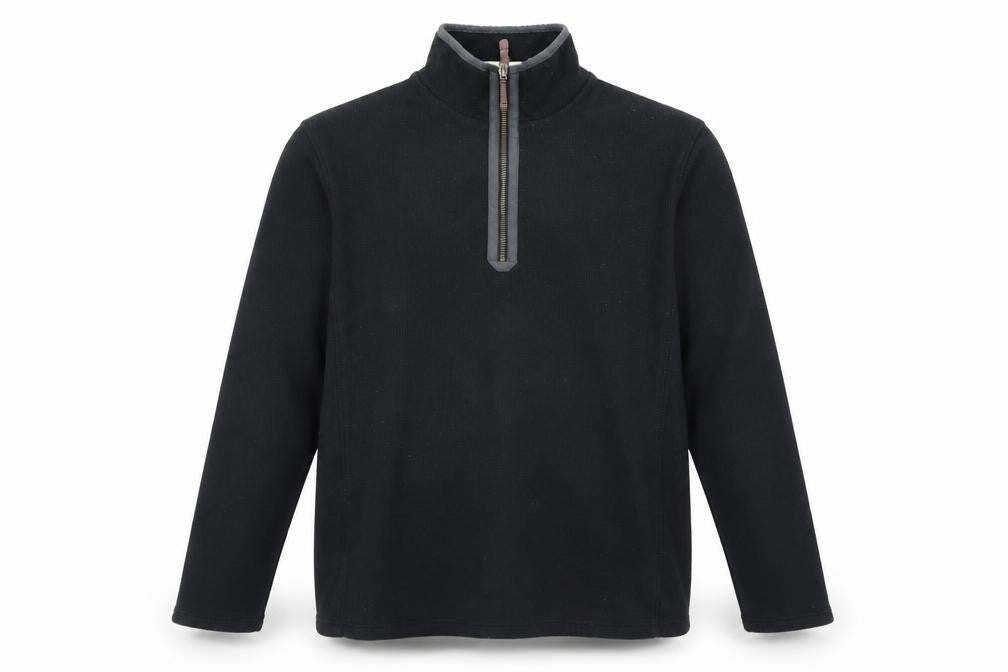 Mens UK Size L Mountain Warehouse Black 1/4 Zip Sweatshirt