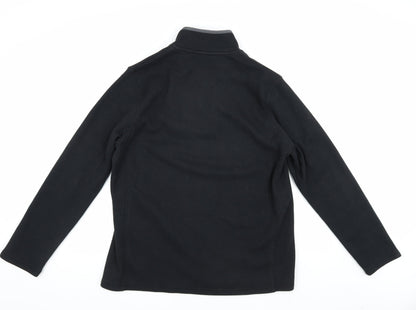 Mens UK Size L Mountain Warehouse Black 1/4 Zip Sweatshirt