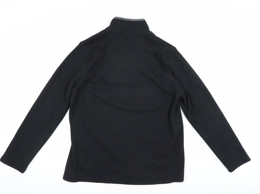 Mens UK Size L Mountain Warehouse Black 1/4 Zip Sweatshirt