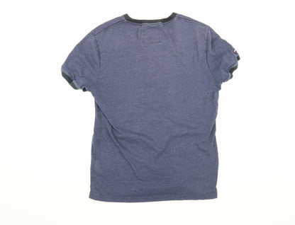 Superdry Men's Blue Crew Neck T-Shirt Size L