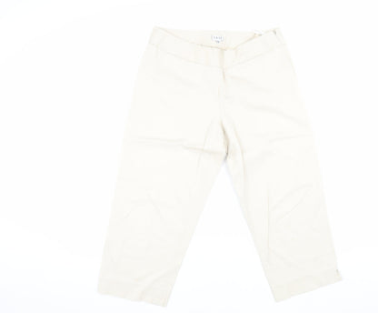 Womens UK Size 12 EAST  Cropped Beige Trousers