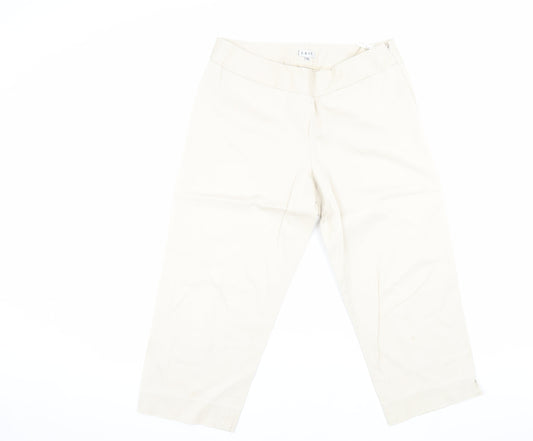 East Women's Beige Cropped Trousers Size 12