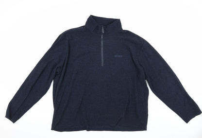 Mens UK Size 2XL Regatta Blue 1/4 Zip Sweatshirt