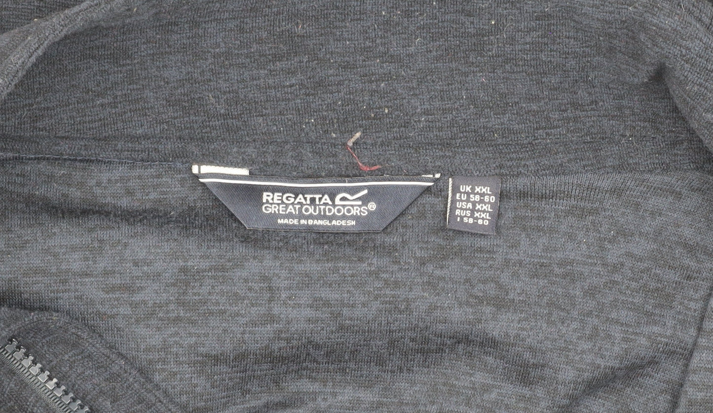 Mens UK Size 2XL Regatta Blue 1/4 Zip Sweatshirt