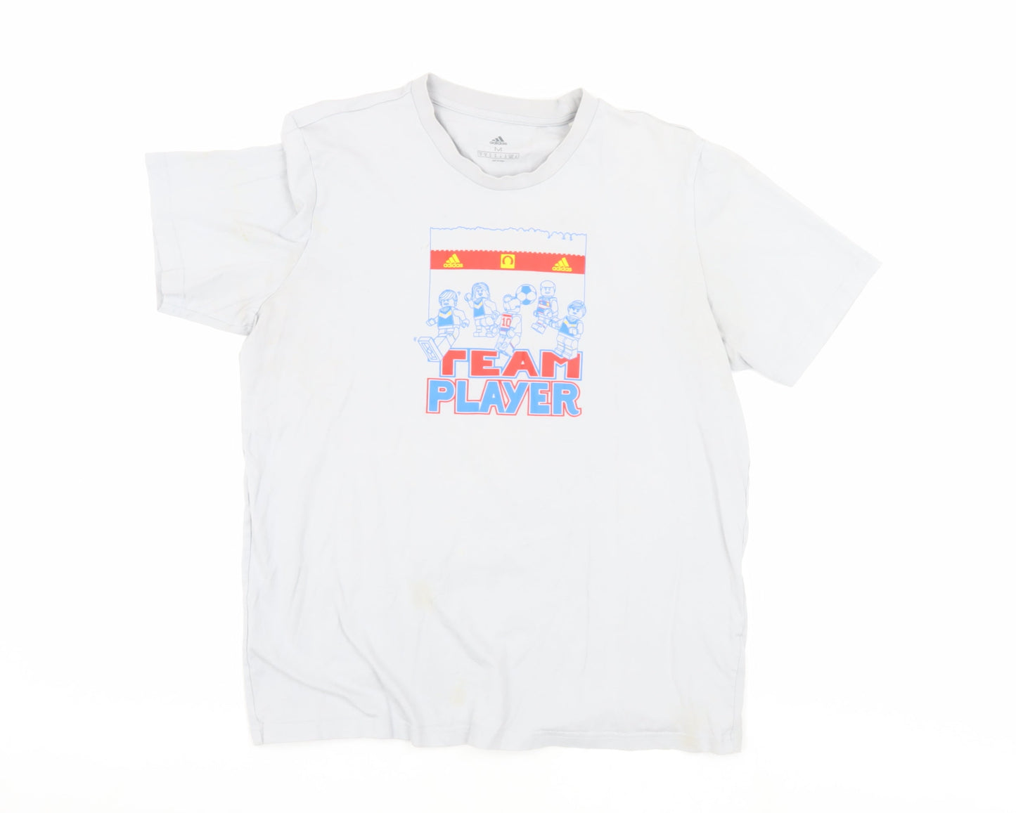 Mens UK Size M adidas White  T-Shirt