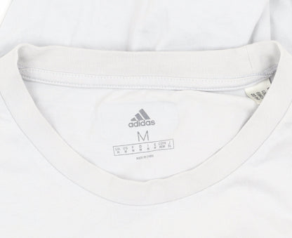 Mens UK Size M adidas White  T-Shirt