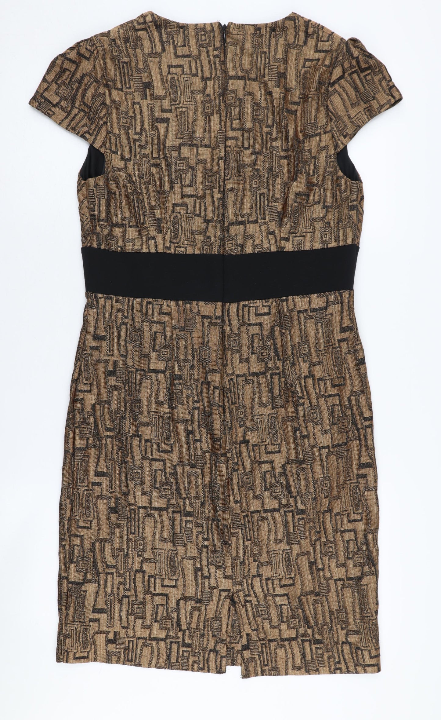 Marks and Spencer Women's V-Neck Geometric Dress Size 14