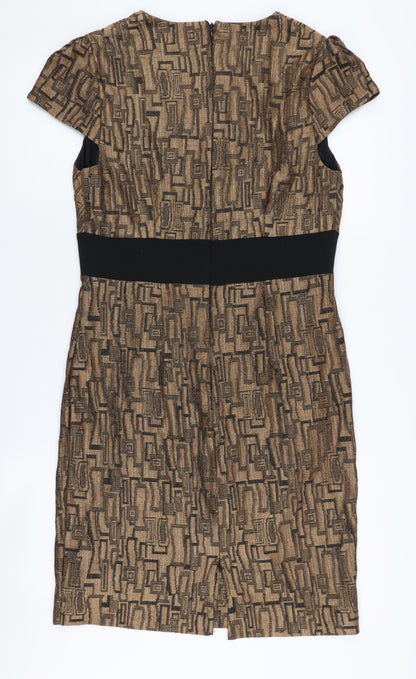 Marks and Spencer Women's V-Neck Geometric Dress Size 14
