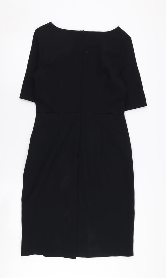 Lands' End Women's Black Beaded Sheath Dress Size 10