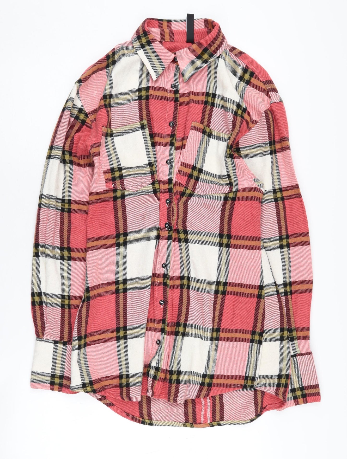 Womens UK Size XS Zara Red  Button-Up