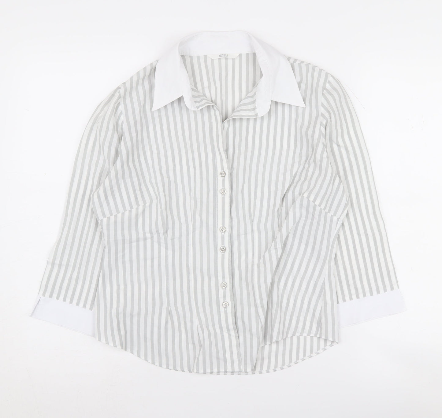Womens UK Size 12 Marks and Spencer Grey Classic Button-Up