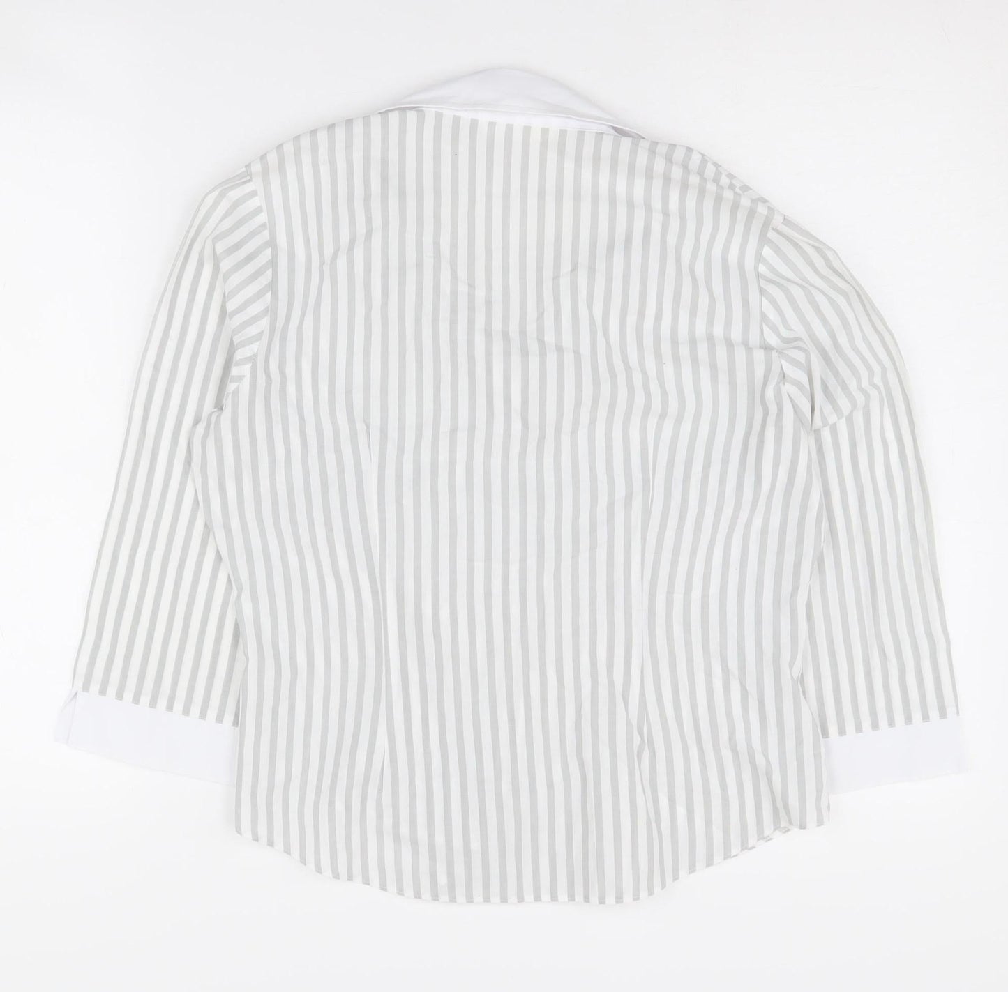 Womens UK Size 12 Marks and Spencer Grey Classic Button-Up