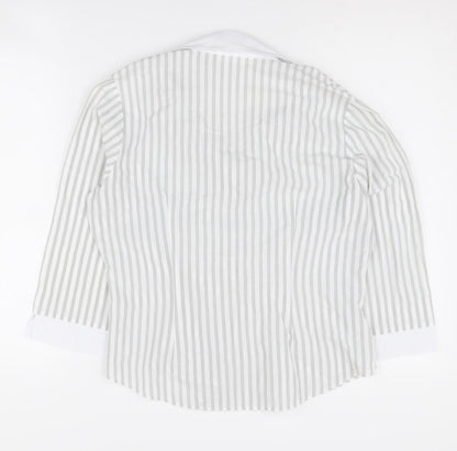 Womens UK Size 12 Marks and Spencer Grey Classic Button-Up