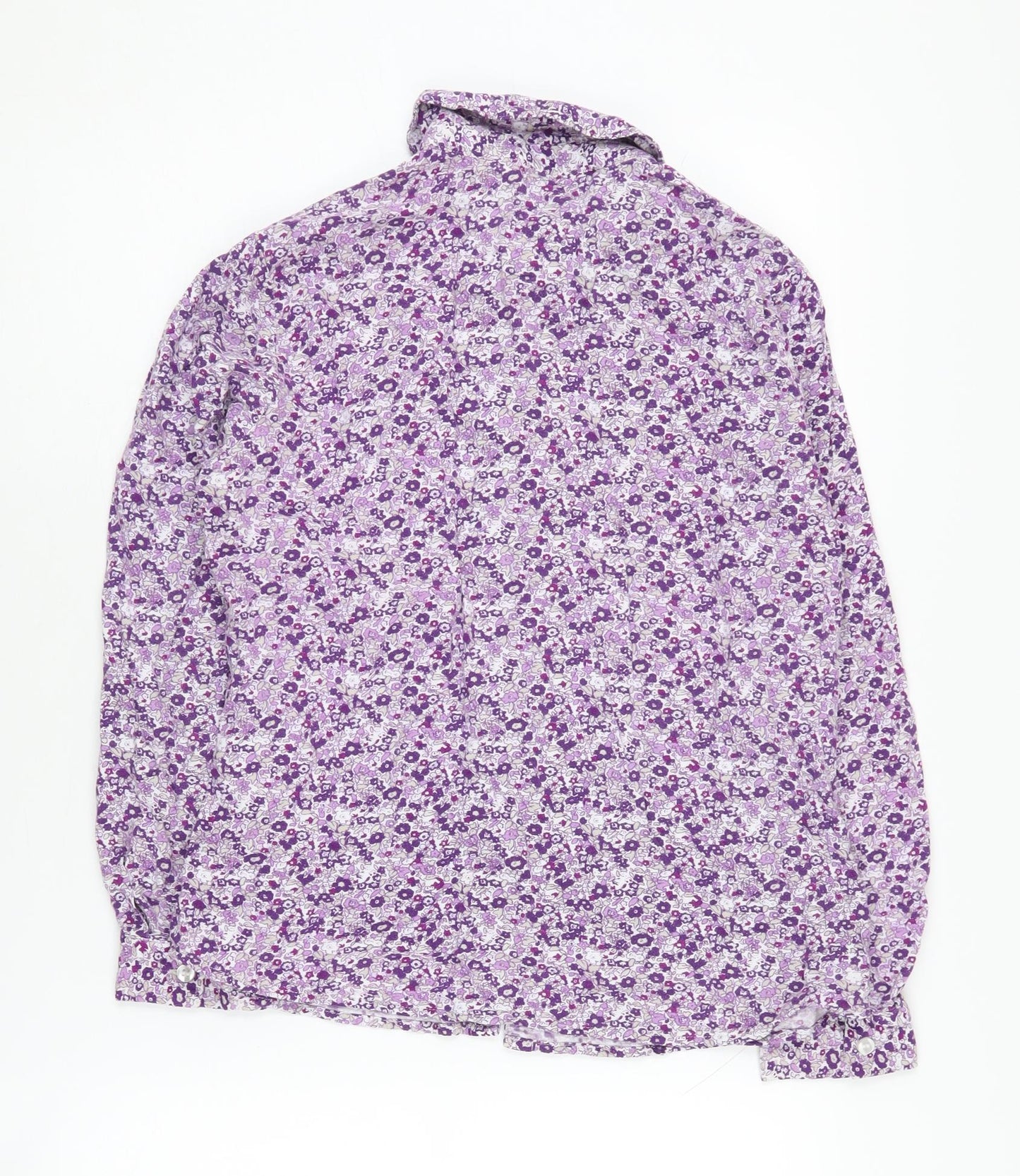 Womens UK Size 12 EWM Purple Basic Button-Up