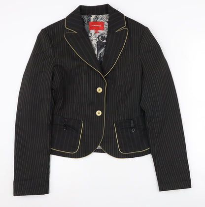 XX By Mexx Women's Black Pinstripe Blazer Size 10