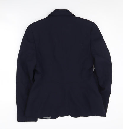 Next Women's Black Blazer UK 12 One-Button Regular Fit