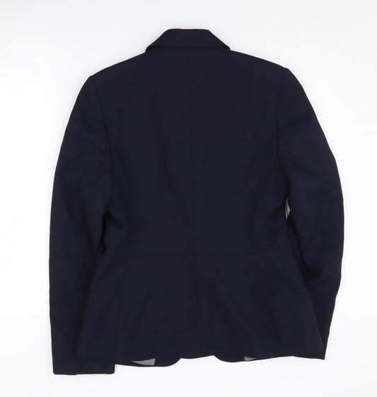 Next Women's Black Blazer UK 12 One-Button Regular Fit