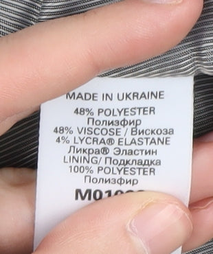 Next Women's Black Blazer UK 12 One-Button Regular Fit