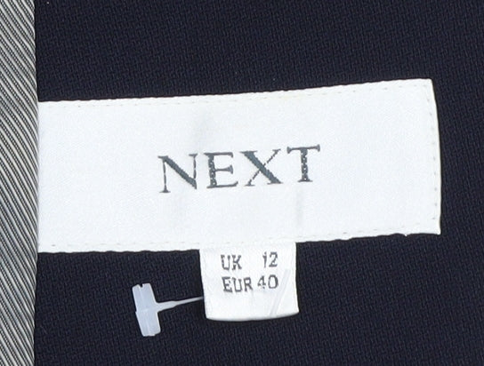 Next Women's Black Blazer UK 12 One-Button Regular Fit
