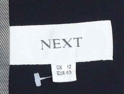 Next Women's Black Blazer UK 12 One-Button Regular Fit