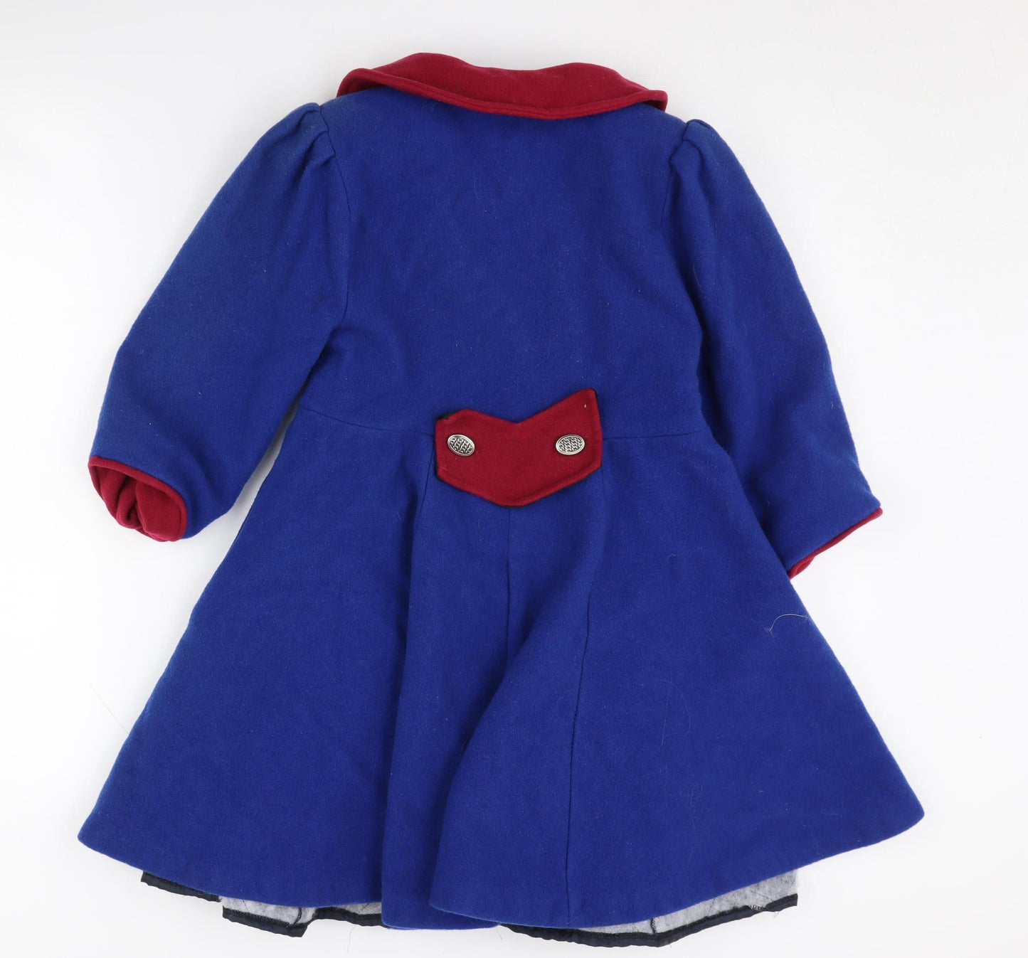O.K. Company Girls Blue Basic Coat 8-9 Years