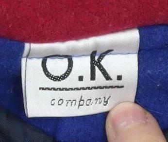 O.K. Company Girls Blue Basic Coat 8-9 Years