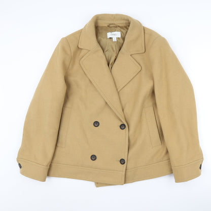 Womens UK Size 16 Marks and Spencer Beige Pea Coat